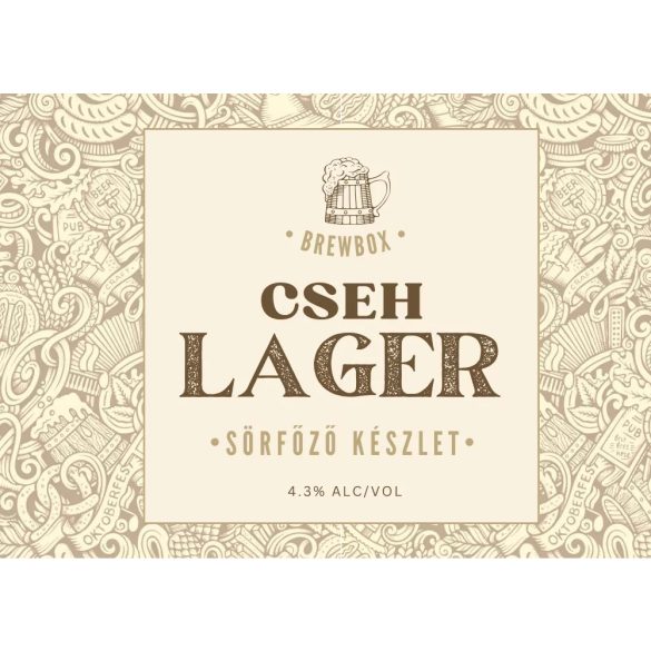 BREWBOX - 8 literes CSEH LAGER kezdő sörfőző kit